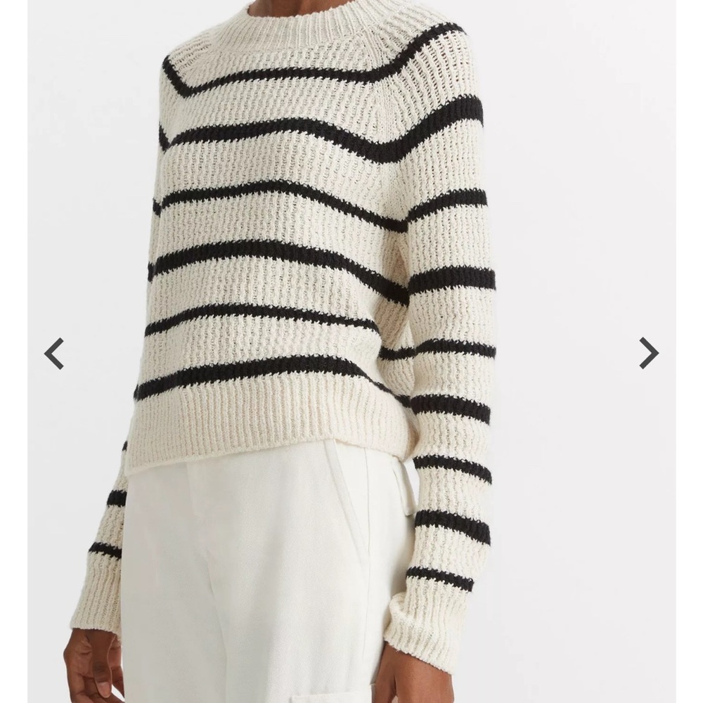 Vince ribbed striped pullover sweater
